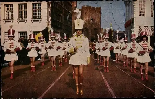 Ak Großraum Gent Ostflandern, Showparade De Huzaren, Ouden Beestenmarkt