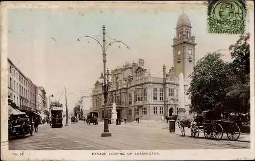 Postkarte Leamington Spa East Midlands England, Parade nach oben schauend