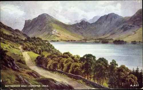 Ak Buttermere Cumbria England, Honister Crag