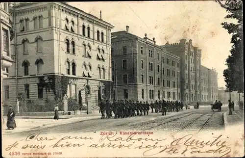 Ak Zürich Stadt Schweiz, Kasernenstraße