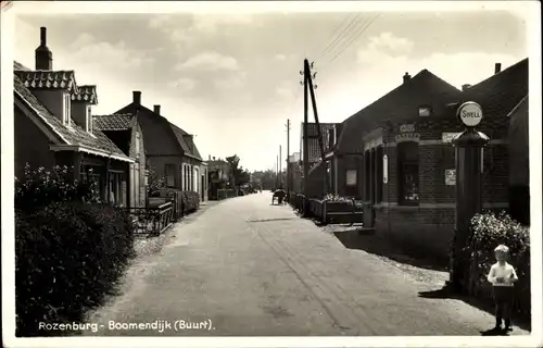 Ak Rozenburg Südholland, Blick auf die Straße im Ort, Boomendijk Buurt