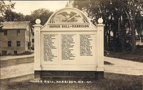 Ak Harrison Idaho USA, Ehrentafel von Harrison