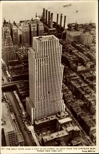 Ak New York USA, das Daily News-Gebäude