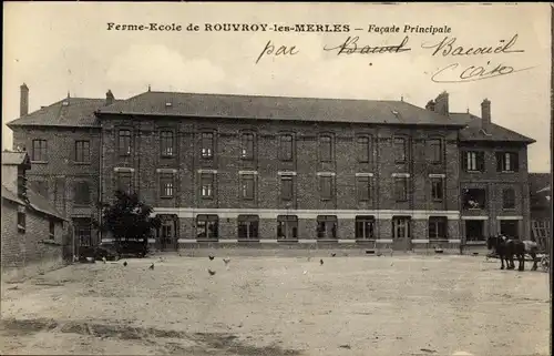 Ak Rouvroy-les-Merles Oise, Ferme Ecole