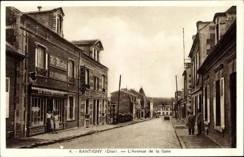 Ak Rantigny-Oise, Avenue de la Gare