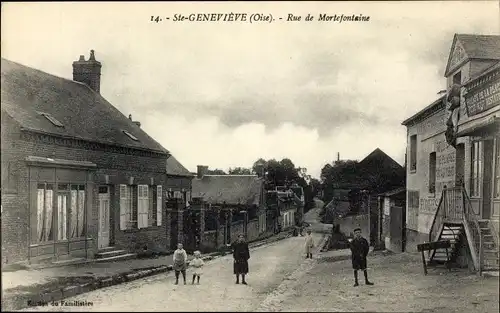 Ak Sainte Geneviève Oise, Rue de Montefontaine