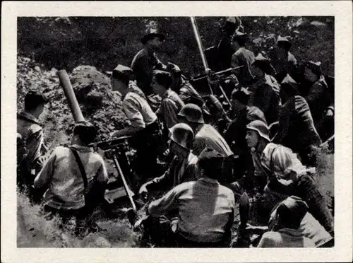 Sammelbild Geschichte der deutschen Arbeiterbewegung Teil III Bild 74, Internat. Brigaden in Spanien