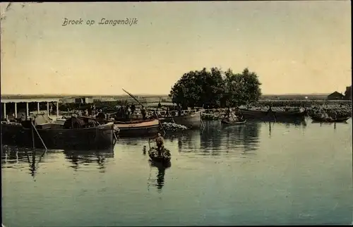 Ak Broek op Langedijk Nordholland Niederlande, Boote