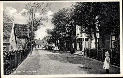 Ak Broek op Langedijk Nordholland Niederlande, Straßenpartie