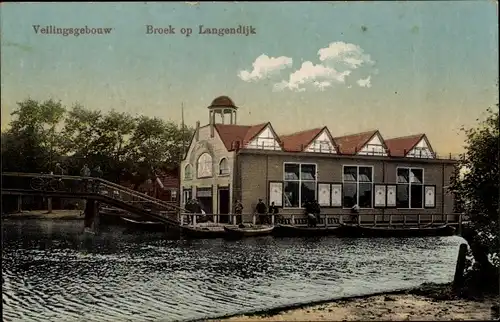 Ak Broek op Langedijk Nordholland Niederlande, Veilingsgebouw