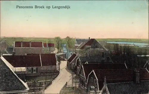 Ak Broek op Langedijk Nordholland Niederlande, Panorama