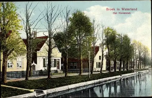Ak Broek op Langedijk Nordholland Niederlande, Het Havenrak