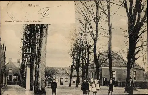 Ak Broek in Waterland Nordholland Niederlande, Het plein