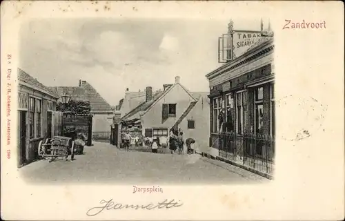 Ak Zandvoort Nordholland Niederlande, Dorpsplein, Tabak Geschäft