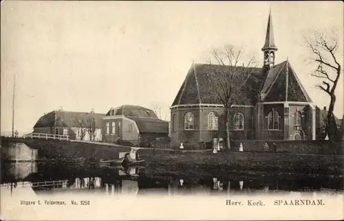 Ak Spaarndam Nordholland Niederlande, Hervormde Kerk