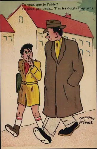 Künstler Ak Prevost, Raymond, Sie möchten, dass ich Ihnen helfe