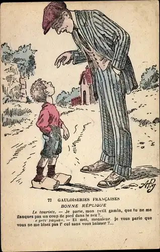 Künstler Ak Gauloiseries Francaises, Gute Replik