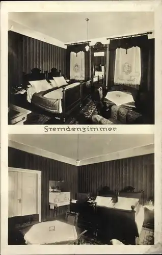 Ak Meerane in Sachsen, Härtels Hotel, Fremdenzimmer