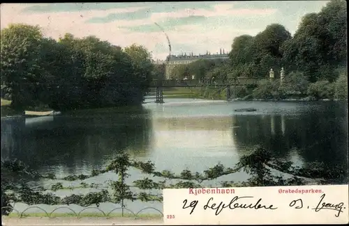 Ak Kjøbenhavn København Kopenhagen Dänemark, Orstedsparken