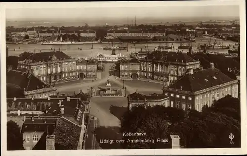 Ak Kjøbenhavn København Kopenhagen Dänemark, Udsigt over Amalienborg Plads