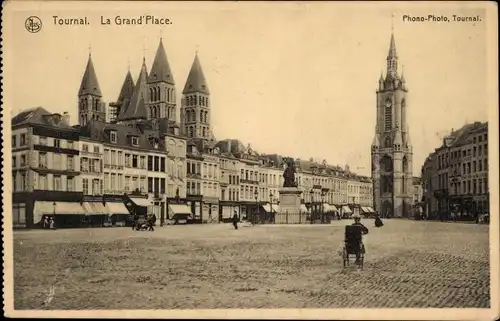 Ak Tournai Wallonien Hennegau, La Grand Place