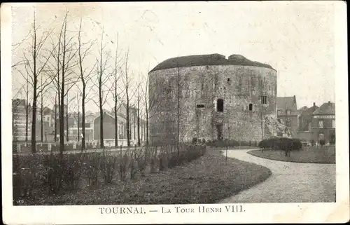 Ak Tournai Wallonien Hennegau, La Tour Henri VIII.