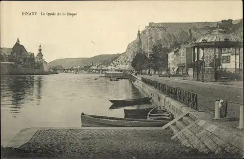 Ak Dinant Wallonien Namur, der Quai de la Meuse