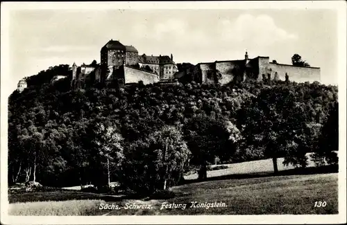 Ak Königstein an der Elbe Sächsische Schweiz, Festung Königstein