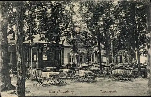 Ak Ronneburg in Thüringen, Kurparkpartie