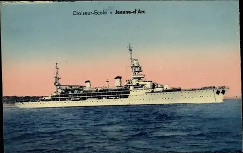 Ak Französisches Kriegsschiff, Croiseur Ecole Jeanne d'Arc