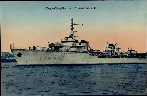 Ak Französisches Kriegsschiff, Contre Torpilleur L'Indomptable