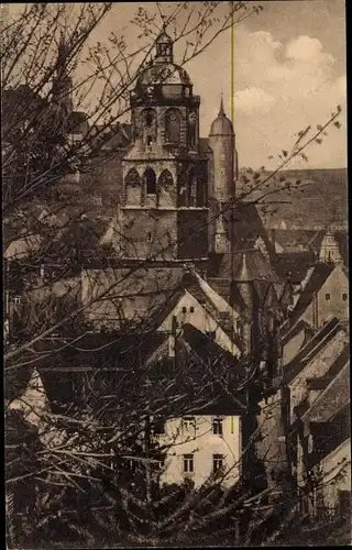 Ak Meißen an der Elbe, Kirche, Teilansicht