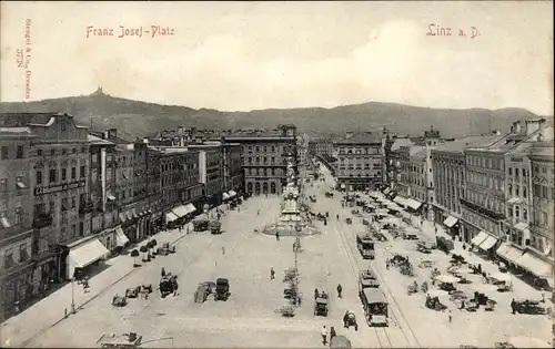 Ak Linz an der Donau Oberösterreich, Franz-Josef-Platz