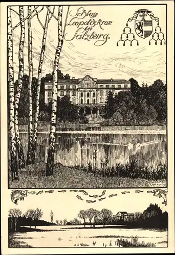 Künstler Ak Seidl, U., Leopoldskron Salzburg in Österreich, Schloss Leopoldskron