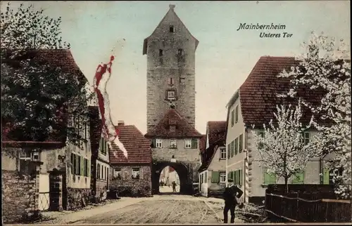 Ak Mainbernheim in Unterfranken, Unteres Tor