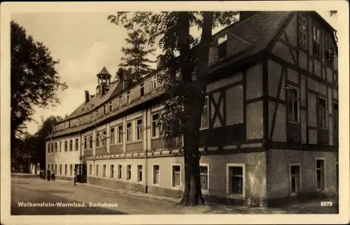 Ak Warmbad Wolkenstein in Sachsen, Badehaus