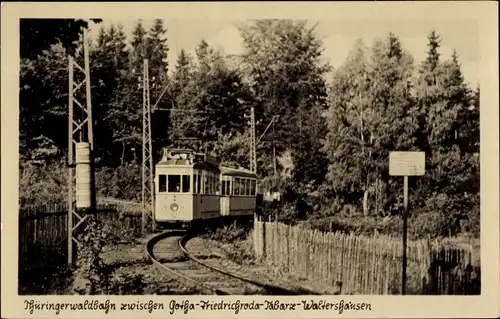Ak Friedrichroda im Thüringer Wald, Waldbahn 52, Gotha Friedrichroda Tabarz Waltershausen