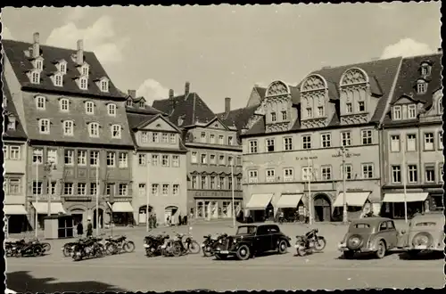Ak Naumburg an der Saale, Platz, Geschäfte, Autos