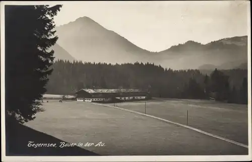 Ak Tegernsee in Oberbayern, Bauer in der Au