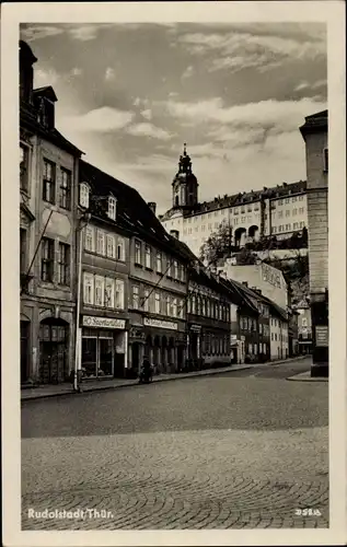 Ak Rudolstadt in Thüringen, Platz, Geschäfte