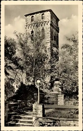 Ak Rudolstadt in Thüringen, Berggaststätte Marienturm des VEB Thüringisches Kunstfaserwerk Schwarza