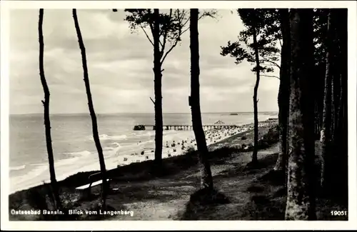 Ak Ostseebad Bansin Heringsdorf auf Usedom, Blick vom Langenberg
