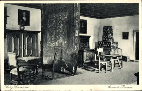 Ak Lauenstein Ludwigsstadt in Oberfranken, Burg Lauenstein, Ascanier Zimmer