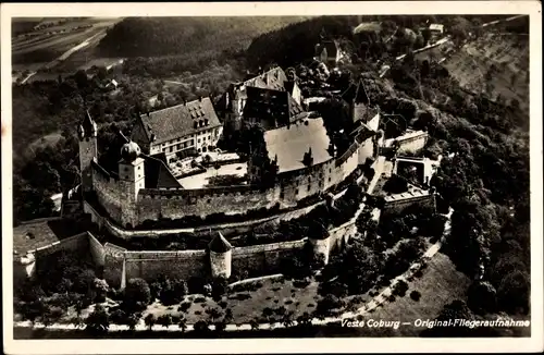 Ak Coburg in Oberfranken, Fliegeraufnahme der Veste Coburg