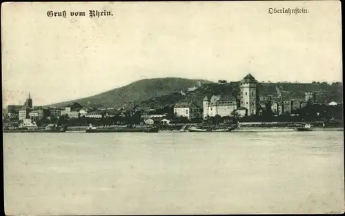 Ak Oberlahnstein Lahnstein am Rhein, Panorama vom Ort