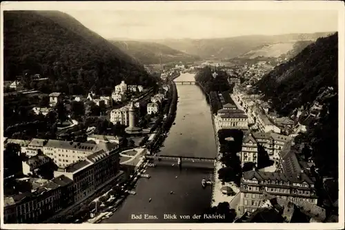 Ak Bad Ems an der Lahn, Blick von der Böderlei