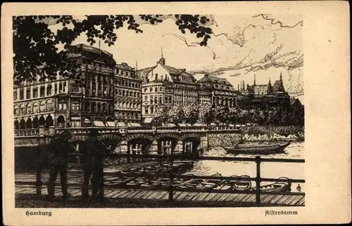 Ak Hamburg, Alsterdamm