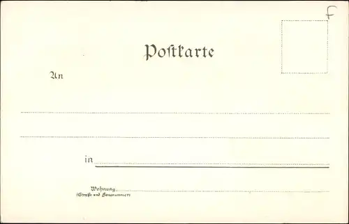 Litho Wessobrunn in Oberbayern, Ort, Post, Pfarrkirche