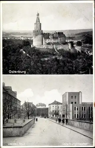 Ak Osterburg Weida im Kreis Greiz Thüringen, Osterburgtheater, Burgansicht