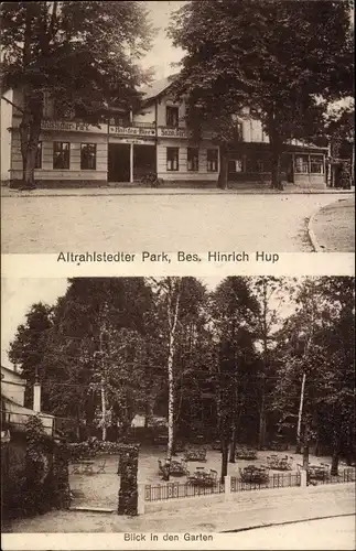 Ak Hamburg Wandsbek Rahlstedt, Altrahlstedter Park, Bes. Hinrich Hup, Blick in den Garten